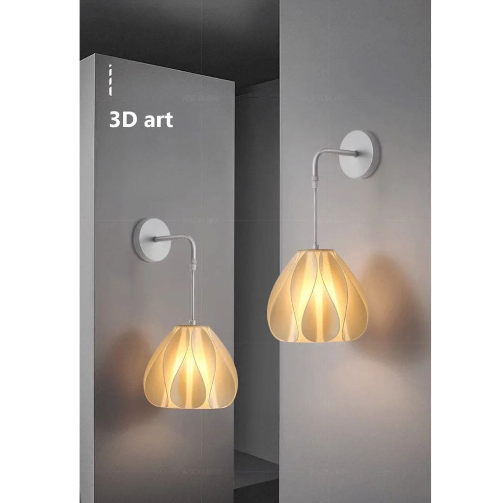 Luz nórdica moderna da parede e minimalista