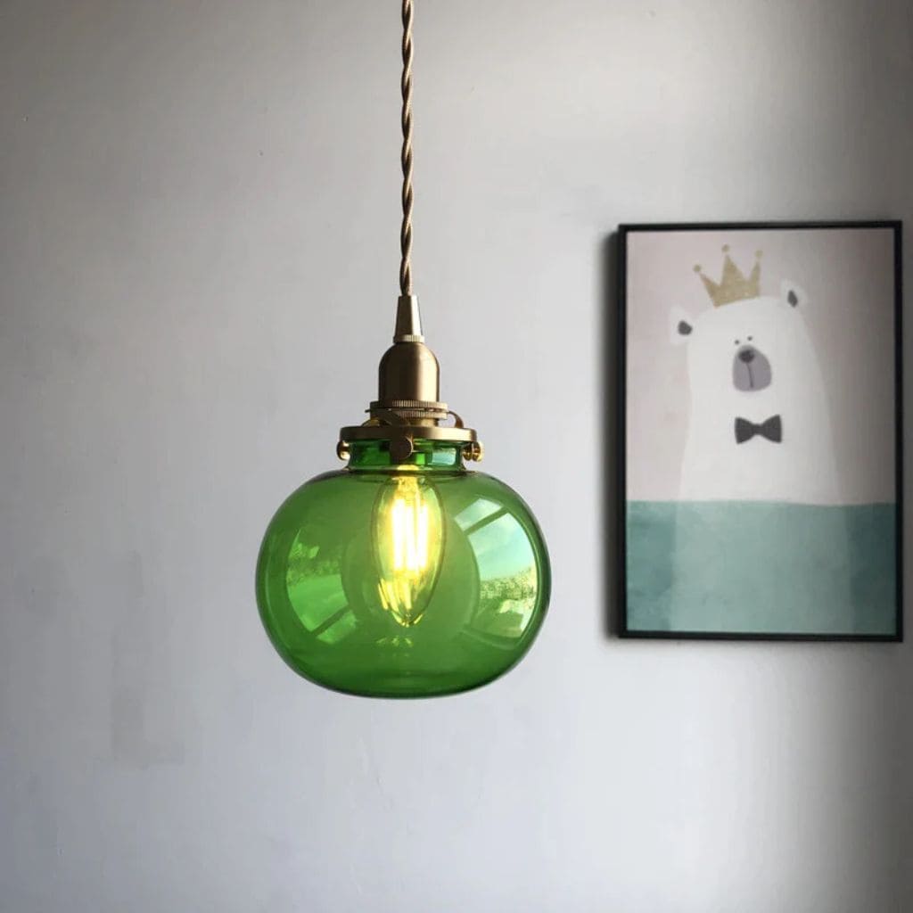 Luz pendurada de vidro nórdico
