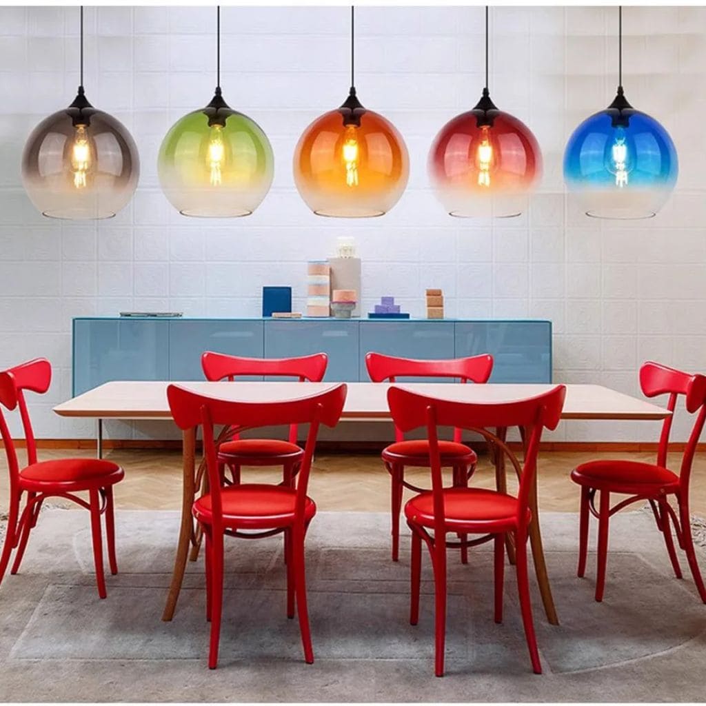 Luzes penduradas de vidro modernas