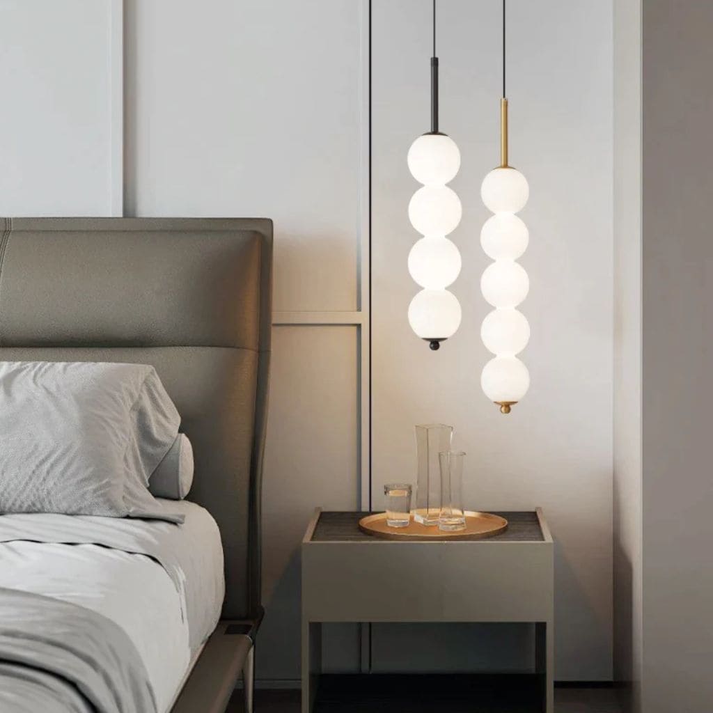Lustre de bola de vidro led