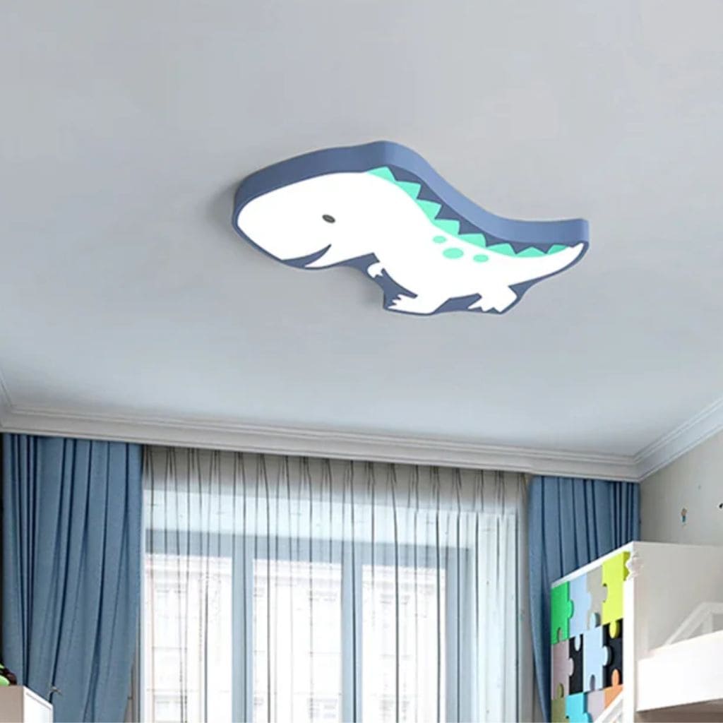 Luz de teto infantil de dinossauros